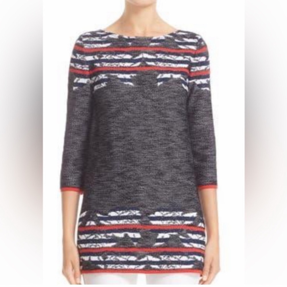 St John Rayon Wool Blend 3/4 sleeve USA knit M sweater…‍‍‍‍‍‍